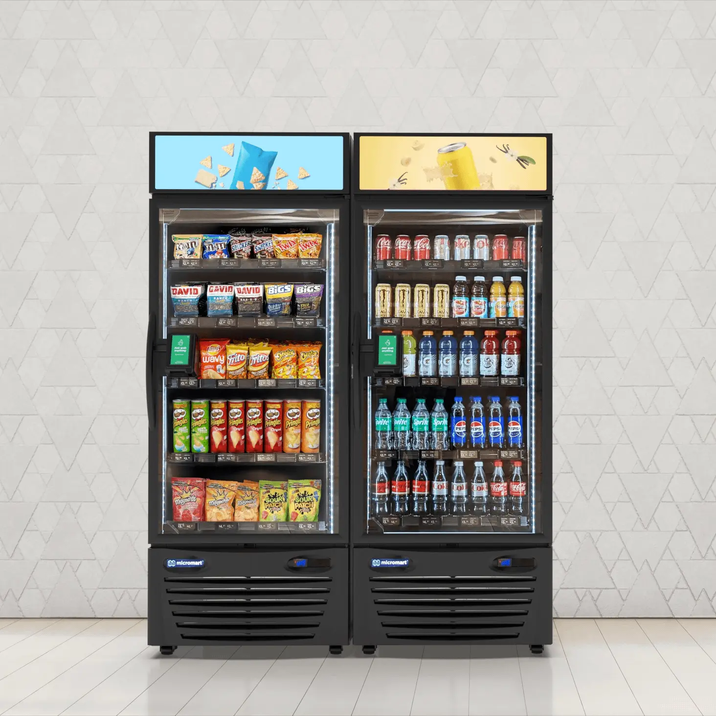 Smart vending machines in a modern setting